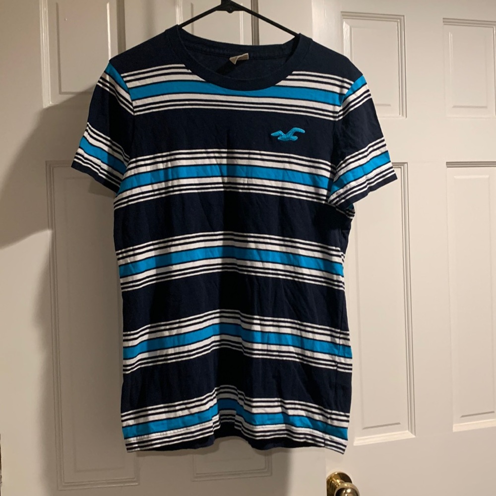 Hollister Striped Youth Medium shades of blue and white